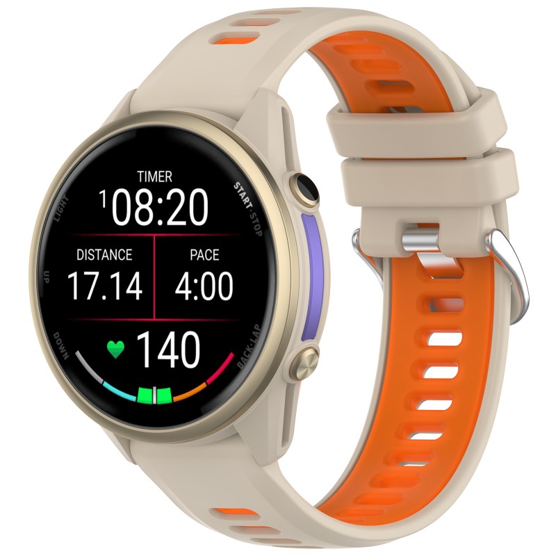 Two Color Silicone Strap 22MM  - Silicone Watch Band 22Mm 评论和价格