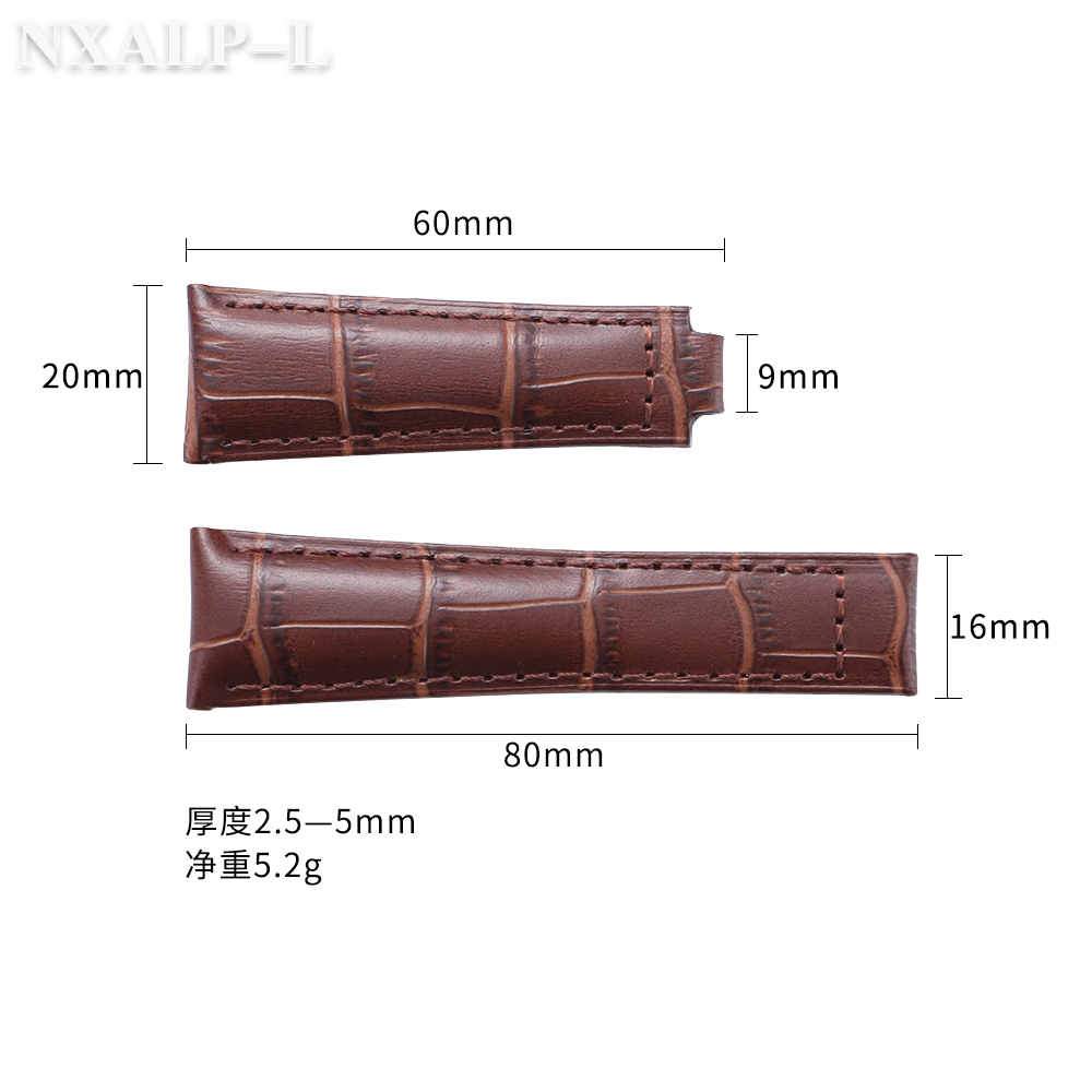 Calfskin Watch Strap 20mm for  - Rolex Watch Submariner 评论和价格