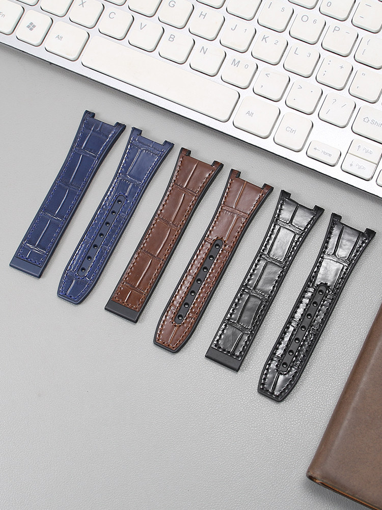 Leather Silicone Watch Strap f - Omega Watch Constellation 评论和价格