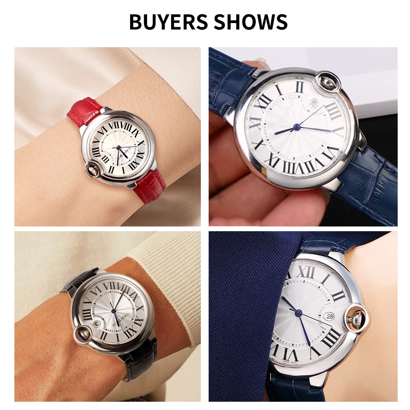 14-20mm Genuine Leather Strap  - Cartier Watch Ballon Bleu 评论和价格
